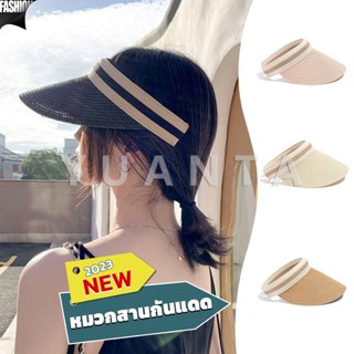 Yuanta หมวก​สานครึ่งหัว หมวกสานกันแดด สไตล์เกาหลี  Sun hat