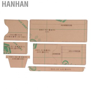 Hanhan Wallet Template  Long Lasting Handmade DIY Acrylic Template Compact 6PCS Precise Cutting  for Card Bag