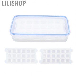 Lilishop Household Ice Cube Tray  2 Tiers Ice Cube Tray PP 1.7L Environmental Protection 36 Grids No Leakage with Lid for Restaurant