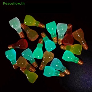 Peacellow หลอดไฟเรซิ่น เรืองแสง ขนาดเล็ก DIY สําหรับตกแต่งเครื่องประดับ 5 ชิ้น