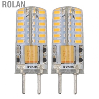 Rolan 2 Pcs Light Bulb 12V 3W Warm Lighting Aluminum Silicone Energy Saving  Light