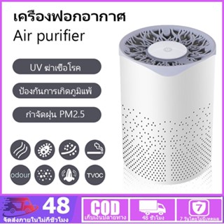 Air Purifier เครื่องฟอกอากาศในห้องนอ กรองฝุ่น PM2.5 anti-virus ปรับอากาศ กรองอากาศ เครื่องฟอกอากาศในรถยนต์