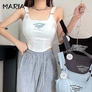 Maria Y2K เสื้อกล้ามมีบรา ผ้าฝ้ายแท้ คาวบอย ทรงสลิมฟิต สไตล์เกาหลี เซ็กซี่ สําหรับผู้หญิง