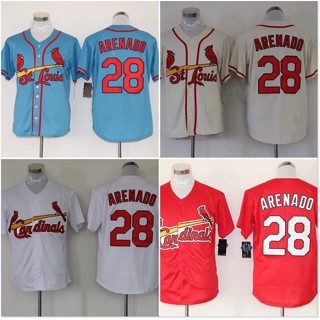 เสื้อกีฬาเบสบอล ทีม St. Louis Cardinals Jersey Jersey 28 เสื้อเบสบอล แขนสั้น ทรงหลวม สําหรับผู้ชาย