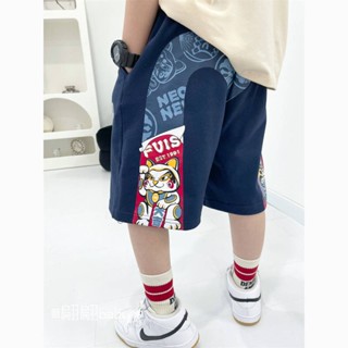 Boys Shorts 2023 Summer New Medium and Large Childrens Printed Shorts Childrens Fifth Pants Baby Middle Pants Japanese Fashion 0k2b