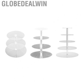 Globedealwin Cupcake Stand  Round  Cupcake Holder Acrylic Easy Assembly  for Birthday