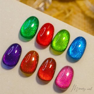 ( 12D Starry ) Misscheering สีทาเล็บเจล สีแม่เหล็ก สีเจลทาเล็บแคทอาย แวววาวเล่นแสง ระยิบระยับ Cats eye สีเจล สีทาเล็...