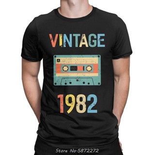 เสื้อยืด พิมพ์ลาย 40Th Birthday 1982 สไตล์ฮาราจูกุ สําหรับผู้ชาย