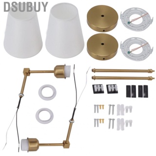 Dsubuy Wall Sconces Sets of 2 Hardwired Bathroom Vanity Light Fixture with White Lampshade E26 E27 Lamp Holder 85‑265V Gold