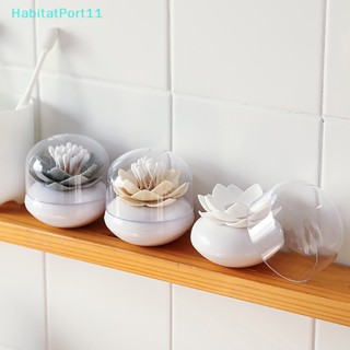 Habitatport กล่องใส่สําลีก้าน รูปดอกบัว สําหรับตกแต่งห้อง