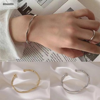 【DREAMLIFE】Bracelet Jewellery Men New Open Practical Stainless Steel Twisted 1pc Use