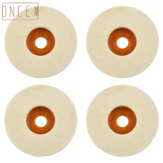 【ONCEMOREAGAIN】4pcs 100*16mm Wool Buffing Polishing Wheel Felt Pad 4 Inch Buffer Polish Discs