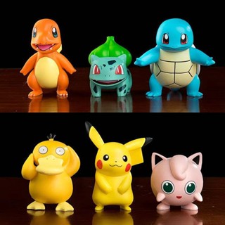 ตุ๊กตาฟิกเกอร์ Pokemon Mystery Box Pikachu Pokémon Jenny Turtle ของเล่นสําหรับเด็ก