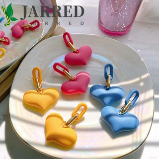 Jarred ต่างหูสตั๊ด ห้อยจี้รูปดอกกุหลาบ สีเหลือง เรซิน สไตล์เรโทร น่ารัก สีชมพูนีออน