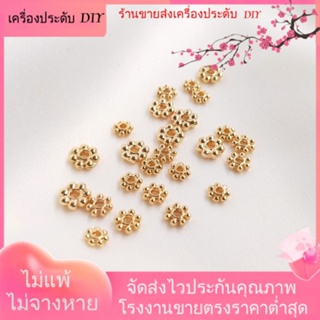 💖เครื่องประดับ DIY ขายส่ง💖ลูกปัดชุบทอง 14k รูปเกล็ดหิมะ สําหรับทําเครื่องประดับ สร้อยคอ สร้อยข้อมือ DIY[สร้อยคอ/สร้อยข้อมือ/ต่างหู/กําไลข้อมือ]