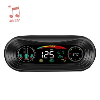 P18 HUD Head Up Display Car 4X4Inclinometer Off-Road GPS Tracker Speedometer Gradient Meter Auto Tool สําหรับอะไหล่รถยนต์ทุกรุ่น