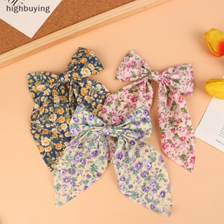 [highbuying] กิ๊บริบบิ้นโบว์ พิมพ์ลายดอกไม้ สวยงาม หวานแหวว สําหรับผู้หญิง เด็กผู้หญิง พระ Headwear กิ๊บติดผม เครื่องประดับผม ใหม่ พร้อมส่ง