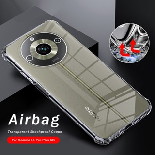 Clear Airbags Anti-Fall Protective Case For Realme11 Realme 11 ProPlus Pro+ 5G TPU Soft Shockproof Cover Realmi 11 Pro Plus 5G