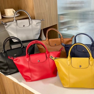 Longchamp Le Pliage กระเป๋าสะพายไหล่ สะพายข้าง หนังแกะ สามารถปรับได้ สําหรับผู้หญิง