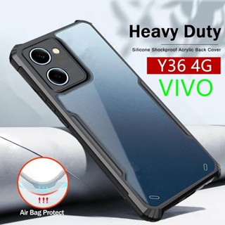 พร้อมส่ง เคสขอบดำหลังใส สำหรับ VIVO Y27 4G/Y27 5G/Y36 5G/ Y78 รุ่นใหม่ เคสกันกระแทก 027