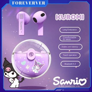 ของแท้การ์ตูน Sanrio Real ชุดหูฟังไร้สายบลูทูธที่รองรับ 5.3 ลดเสียงรบกวนหูฟังสเตอริโอกีฬาที่แขวนหูของขวัญ