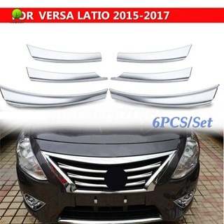 กระจังหน้ารถยนต์ แบบตาข่าย สําหรับ Nissan Versa Latio Almera 15-17