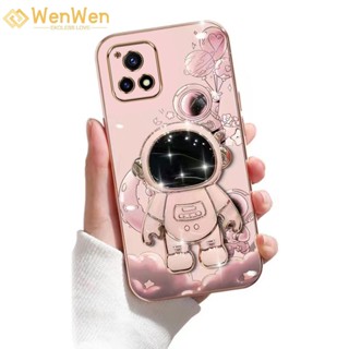 Wenwen เคสโทรศัพท์มือถือแบบนิ่ม TPU กันกระแทก ลายนักบินอวกาศ 3D พร้อมที่ตั้งวาง บางมาก สําหรับ vivo V23E V23 5G V23 PRO 5G V25 V25 PRO 5G V25E 4G