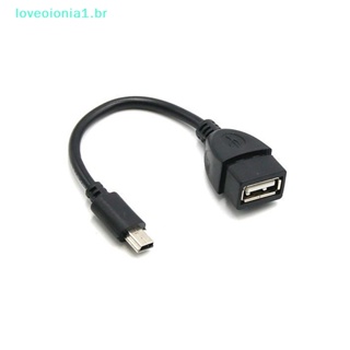 Loveoionia1 อะแดปเตอร์สายเคเบิล Mini USB Male to USB Female OTG สําหรับกล้องวิดีโอ br