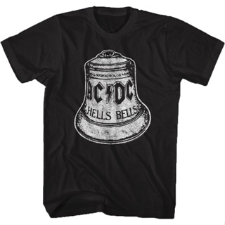 เสื้อยืด พิมพ์ลายโลโก้ Hells Bells ACDC