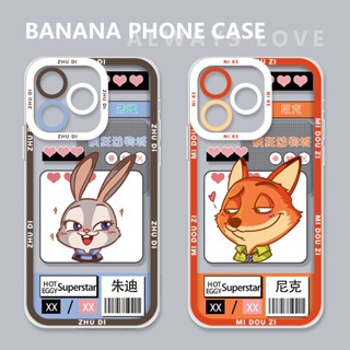 เคสโทรศัพท์มือถือ แบบใส กันกระแทก ลาย Bixin Judy Nick สําหรับ iPhone 14 Pro Max 13 12 Mini 11 XS XR X 8 7 Plus 6S 6 SE