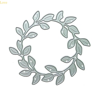 Love Wreath แผ่นแม่แบบโลหะ ตัดลายนูน สําหรับตกแต่งสมุด อัลบั้ม กระดาษ การ์ด แม่แบบ DIY