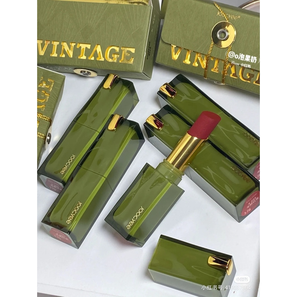 Joocyee Fermented Retro Matcha Toffee Lipstick Green Matte Autumn Winter Retro Green