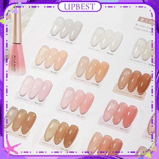 ♕ Ailanuo Ice Transparent Nail Polish Gel Spring Summer Semi-permeable Nude Color Phototherapy Glue Nail Art For Nail Shop 15ml 24 Colors UPBEST