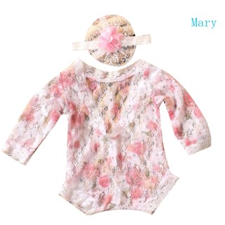 Mary พร็อพถ่ายรูปเด็กทารกแรกเกิด แต่งลูกไม้ สําหรับเด็กผู้หญิง