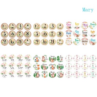 Mary Baby Milestone Cards Milestone Discs อุปกรณ์ประกอบฉากถ่ายภาพเด็ก ใช้สําหรับอาบน้ําเด็ก