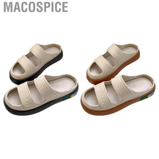 Macospice Beach Slippers  Thick Soled Elegant PVC Slides Casual for Holiday Party Women