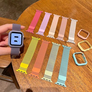 สายนาฬิกาข้อมือ สเตนเลส แม่เหล็ก สําหรับ Apple Watch S8 Iwatch 76se 5 4 3 21 wrHoppa 76se 5 4 3 2120230625