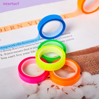 [InterfunT] สติกเกอร์ธงเรืองแสง แบบใส 5 สี สําหรับตกแต่งเครื่องเขียน โรงเรียน สํานักงาน DIY 5 ม้วน