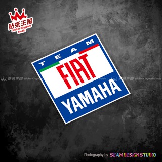 สติกเกอร์สะท้อนแสง กันน้ํา สําหรับติดตกแต่งหมวกกันน็อครถจักรยานยนต์ motogp yamaha Fiat team Rossi R1 R3 R6 R7 R25 01