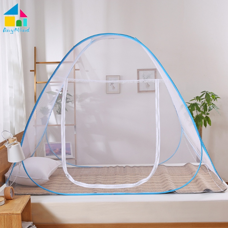 Mosquito Nets 158 บาท AM มุ้งกาง มุ้งสปริง  มุ้งเต็นท์ มุ้งกันยุง อัตโนมัติ พกพาสะดวก มีหลายขนาดทั้ง 4ฟุต 5ฟุต 6ฟุต Home & Living