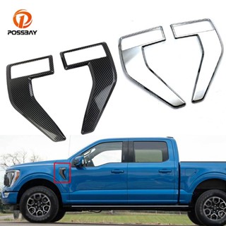 ขายดี สติกเกอร์คาร์บอนไฟเบอร์ ติดช่องแอร์รถยนต์ สําหรับ Ford F-150 F150 2021 2022 2 ชิ้น