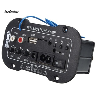 Turbobo เครื่องขยายเสียงสเตอริโอดิจิทัล MP3 USB TF บลูทูธ เข้ากันได้กับรถยนต์