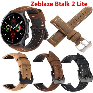 สายนาฬิกาข้อมือหนังแท้ ปลดเร็ว 22 มม. อุปกรณ์เสริม สําหรับ Zeblaze Btalk 2 Lite Stratos 3