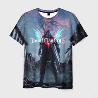 เสื้อยืด พิมพ์ลาย 3 มิติ DEVIL MAY CRY สําหรับผู้ชาย