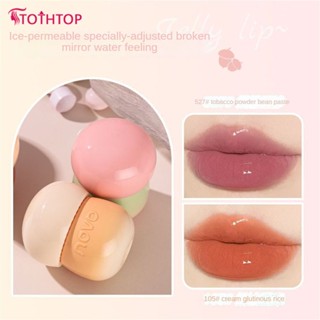 Novo Small Mushroom Small Milk Jug Lip Jelly ลิปสติก Moisturize Mirror Lip Glaze ลิปกลอสติดทนนาน [TOP]