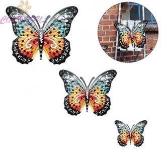 【COLORFUL】Metal Butterfly Ornament Outdoor Porch Room Sculpture Artificial Decor