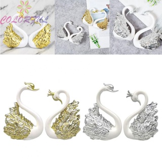 【COLORFUL】Beautiful Swan Cake Decorations for Birthday Anniversary or Valentines Day
