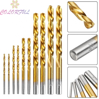 【COLORFUL】Left Hand Drill Bits 10pcs/Set Drilling Durable High‑speed Steel Left Hand