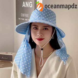 OCEANMAPDZ หมวกบักเก็ตลําลอง ป้องกันรังสียูวี ป้องกันลม เหมาะกับเดินป่ากลางแจ้ง แฟชั่นฤดูร้อน สําหรับแม่ และเด็ก