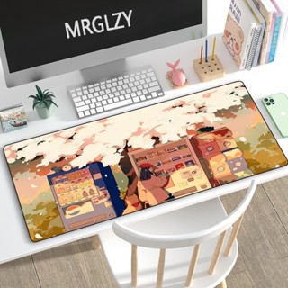 แผ่นรองเมาส์ ขนาดใหญ่ 40X90 ซม. ลายดอกซากุระ กันน้ํา อุปกรณ์เสริม สําหรับเล่นเกม แล็ปท็อป คอมพิวเตอร์ตั้งโต๊ะ